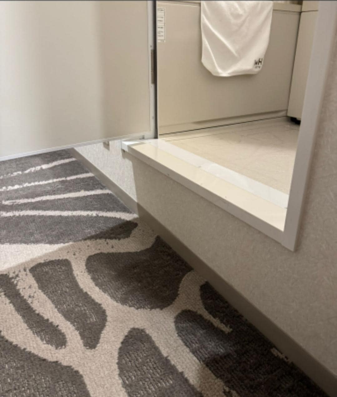 Weird step leading to bathroom