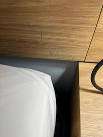 Crayon/marker and other markings on items