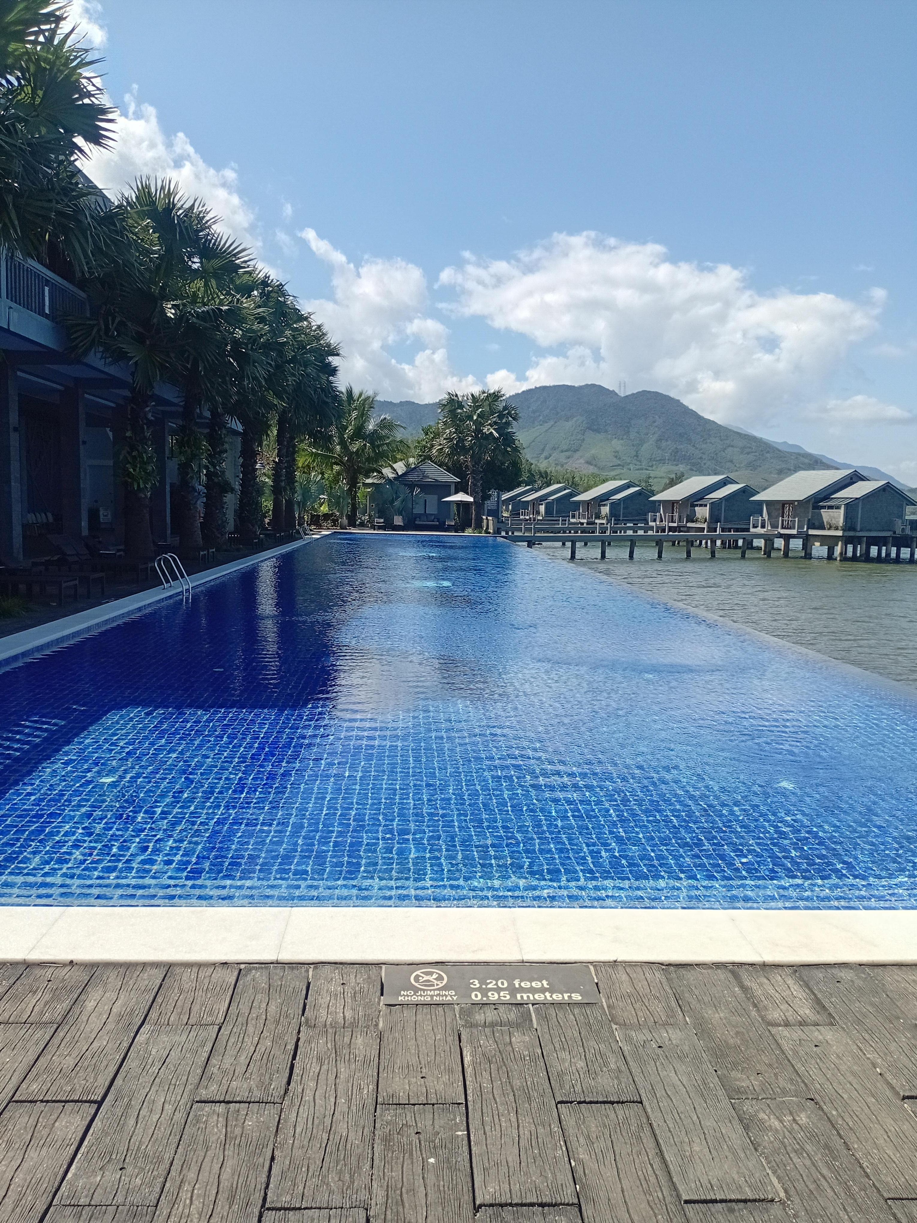 The pool we got it to ourselves.