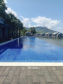 The pool we got it to ourselves.