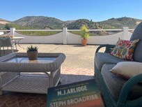Beautiful view from the outside lounge area - lovely for a cheeky sangria in the shade!