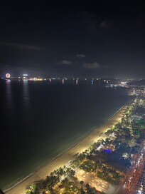 Coastline at night