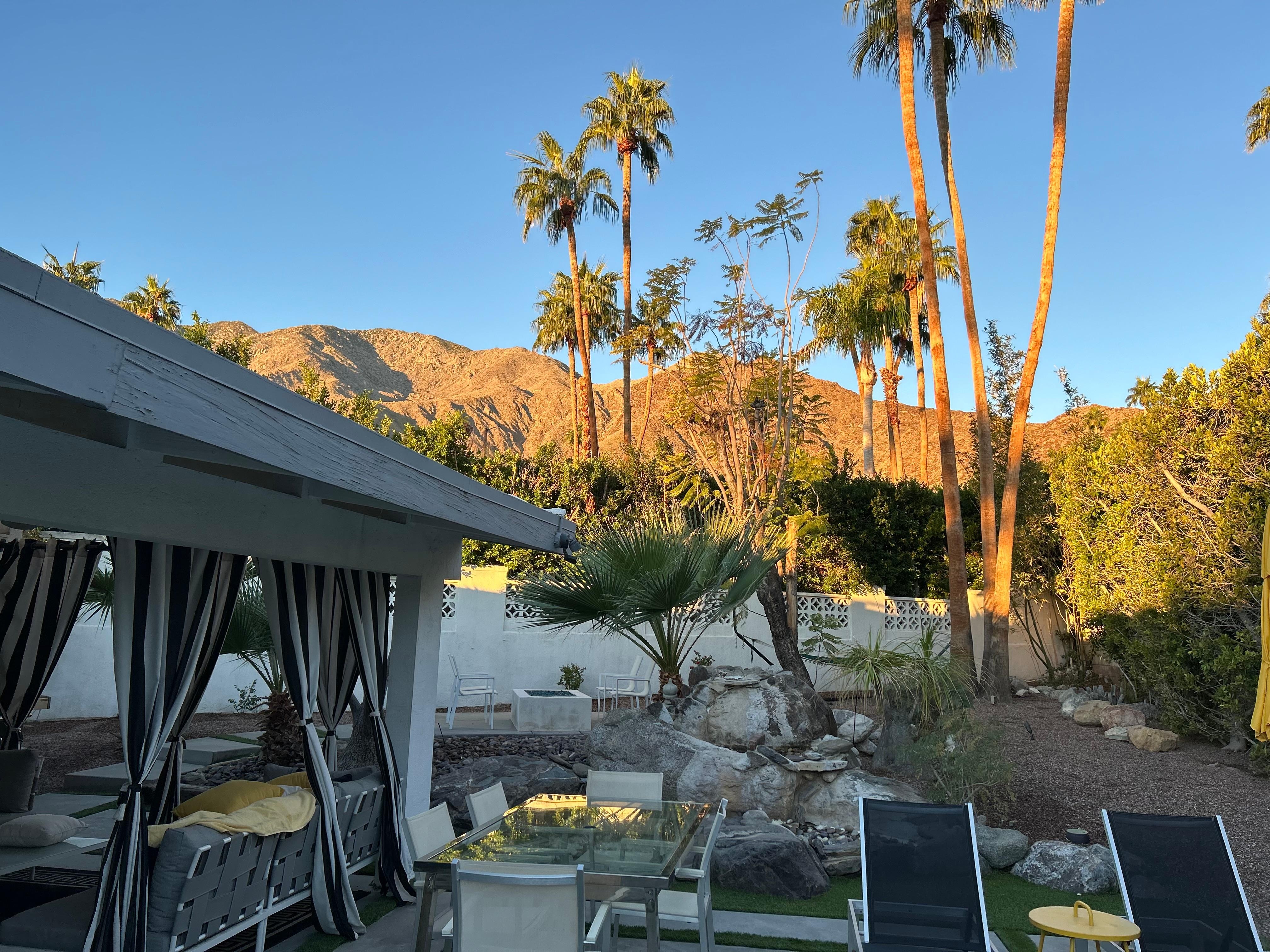 View from the pool looking west. 