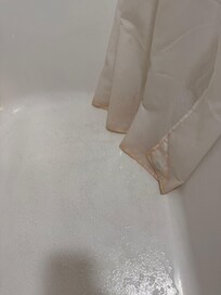 Moldy shower curtain