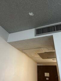 Toilet paper stuck to ceiling…