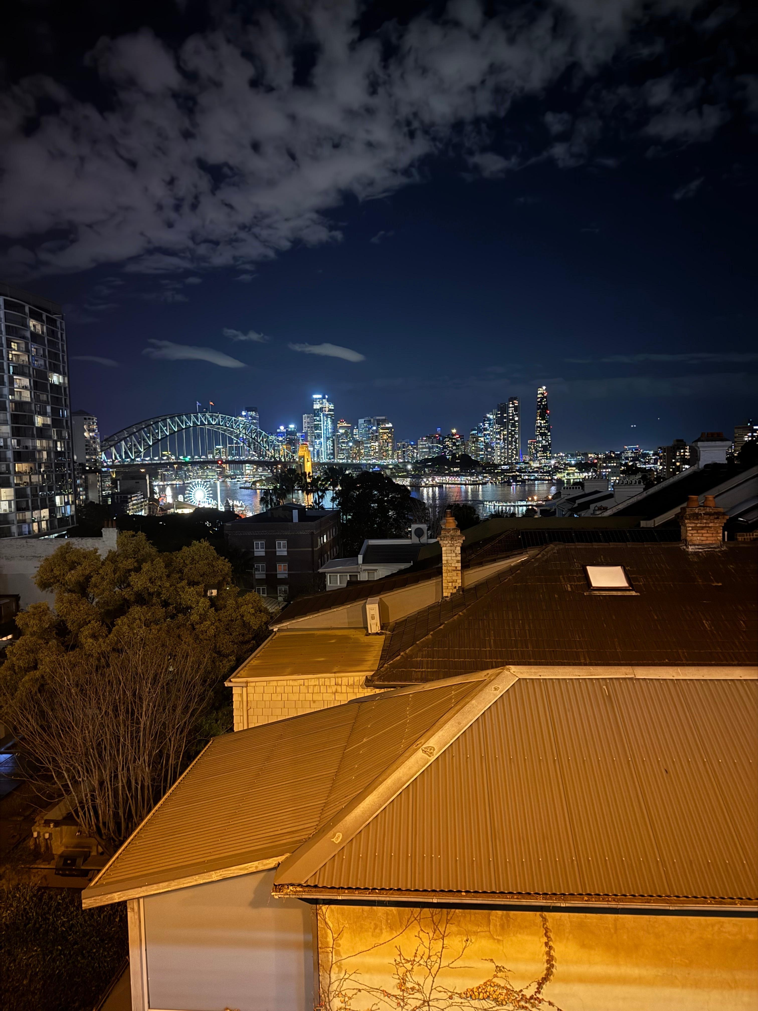 View from balcony on Sydney Harbour