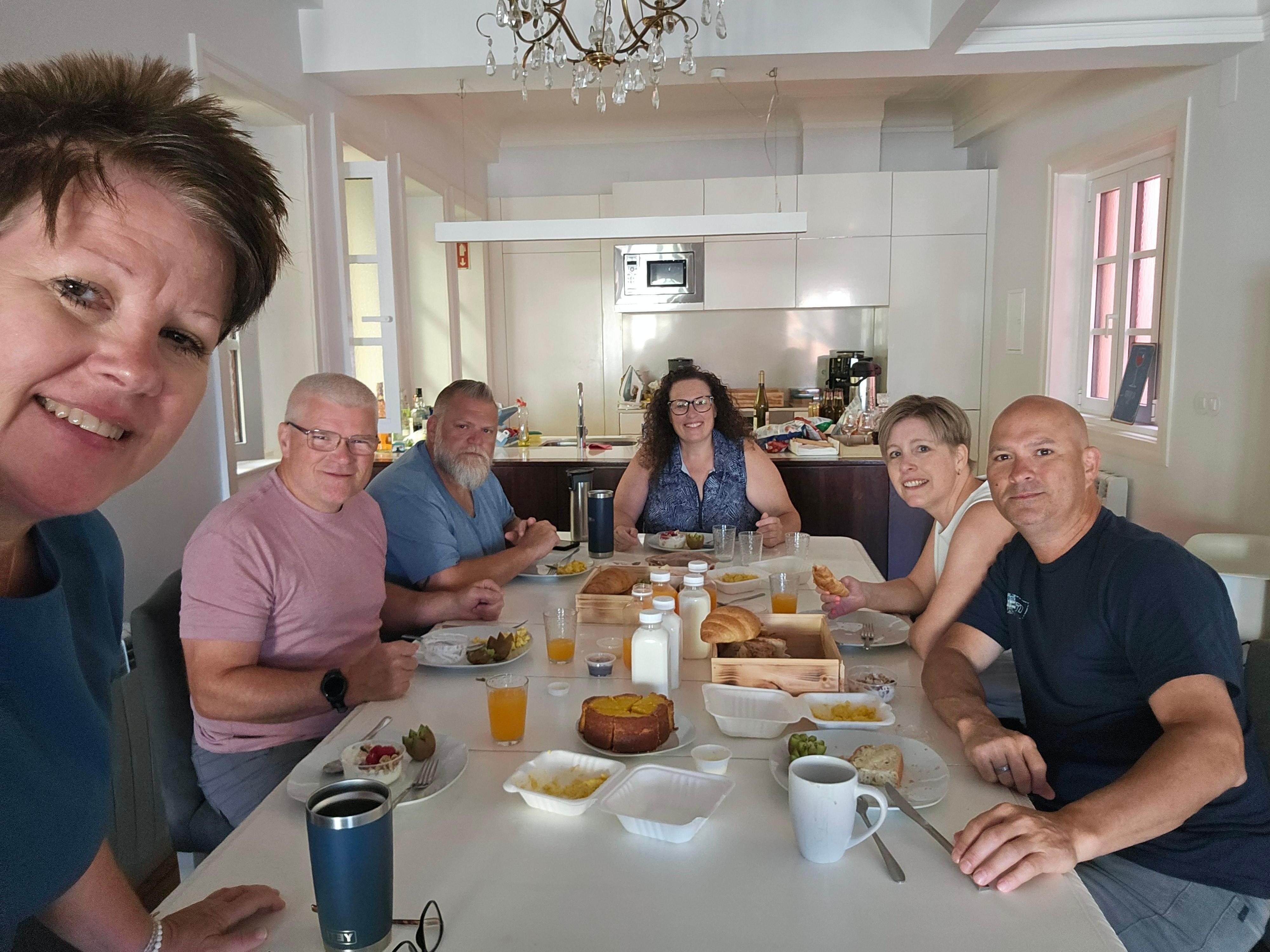 Enjoying our breakfast