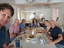 Enjoying our breakfast