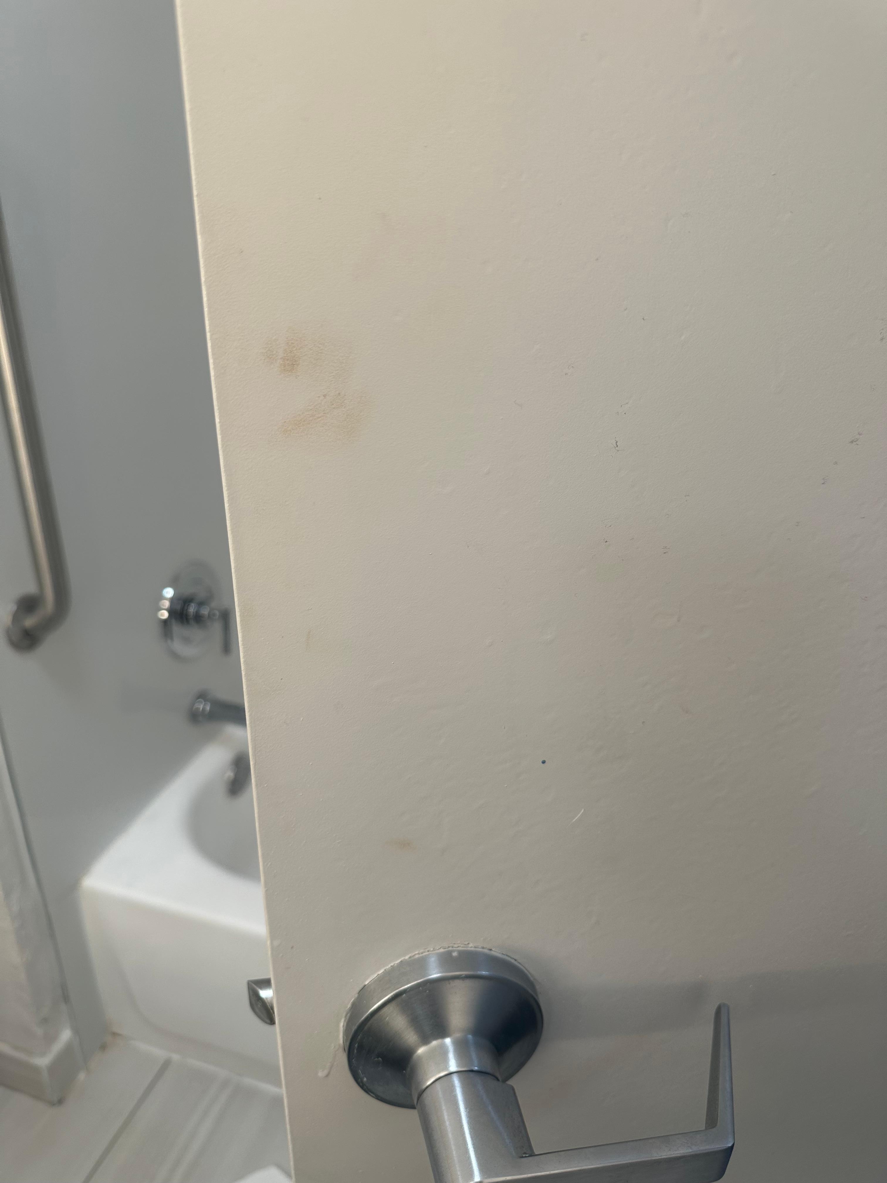 Makeup on the bathroom door