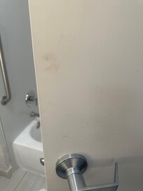 Makeup on the bathroom door