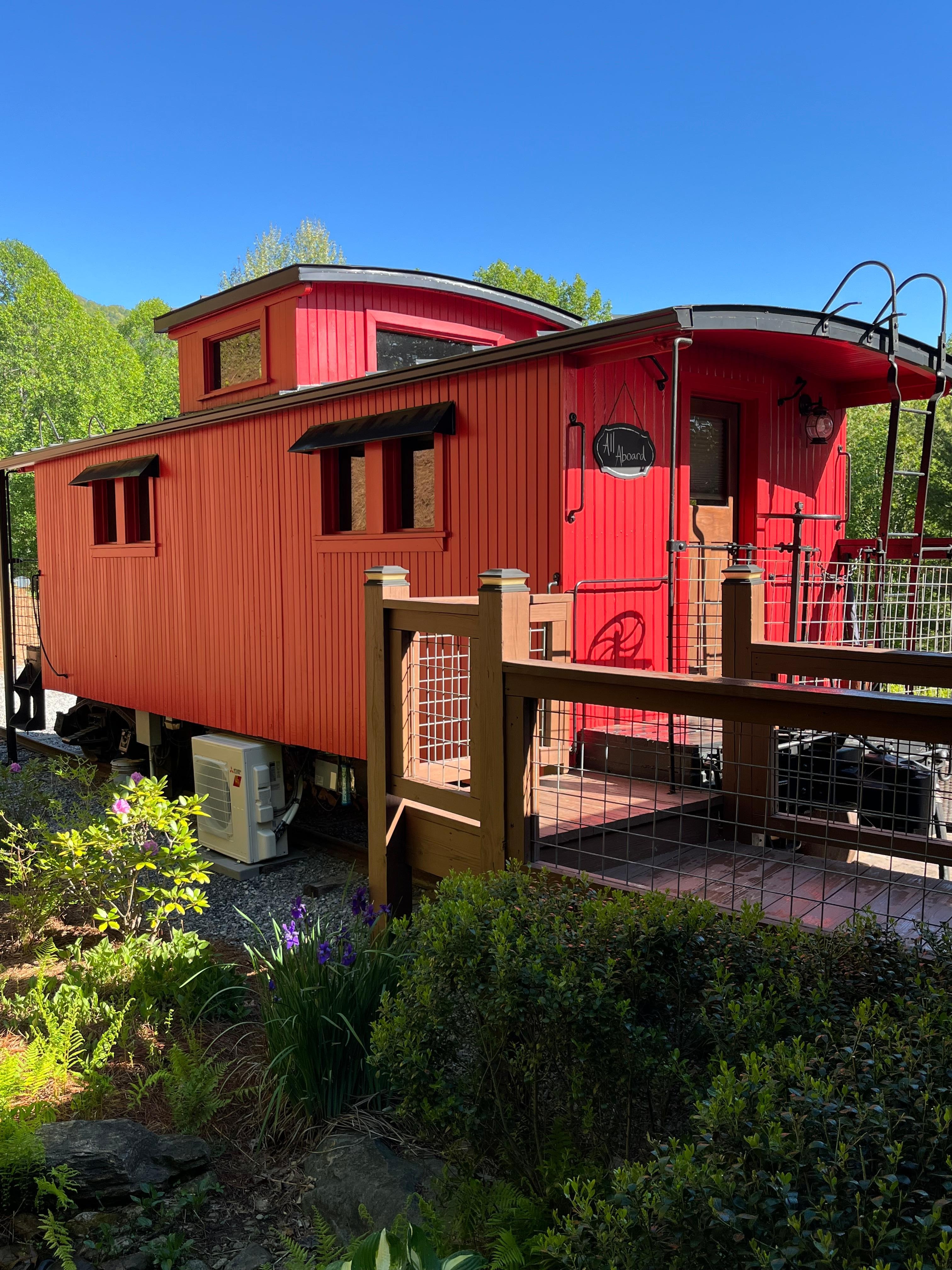 Caboose, offers unique comfortable charm. 