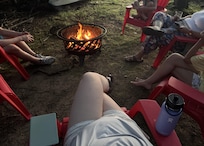 Relaxing around the fire pit