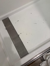 First room had odor. 2nd room I decided to check A/C filter. It was dirty and I cleaned it. Poor lighting.