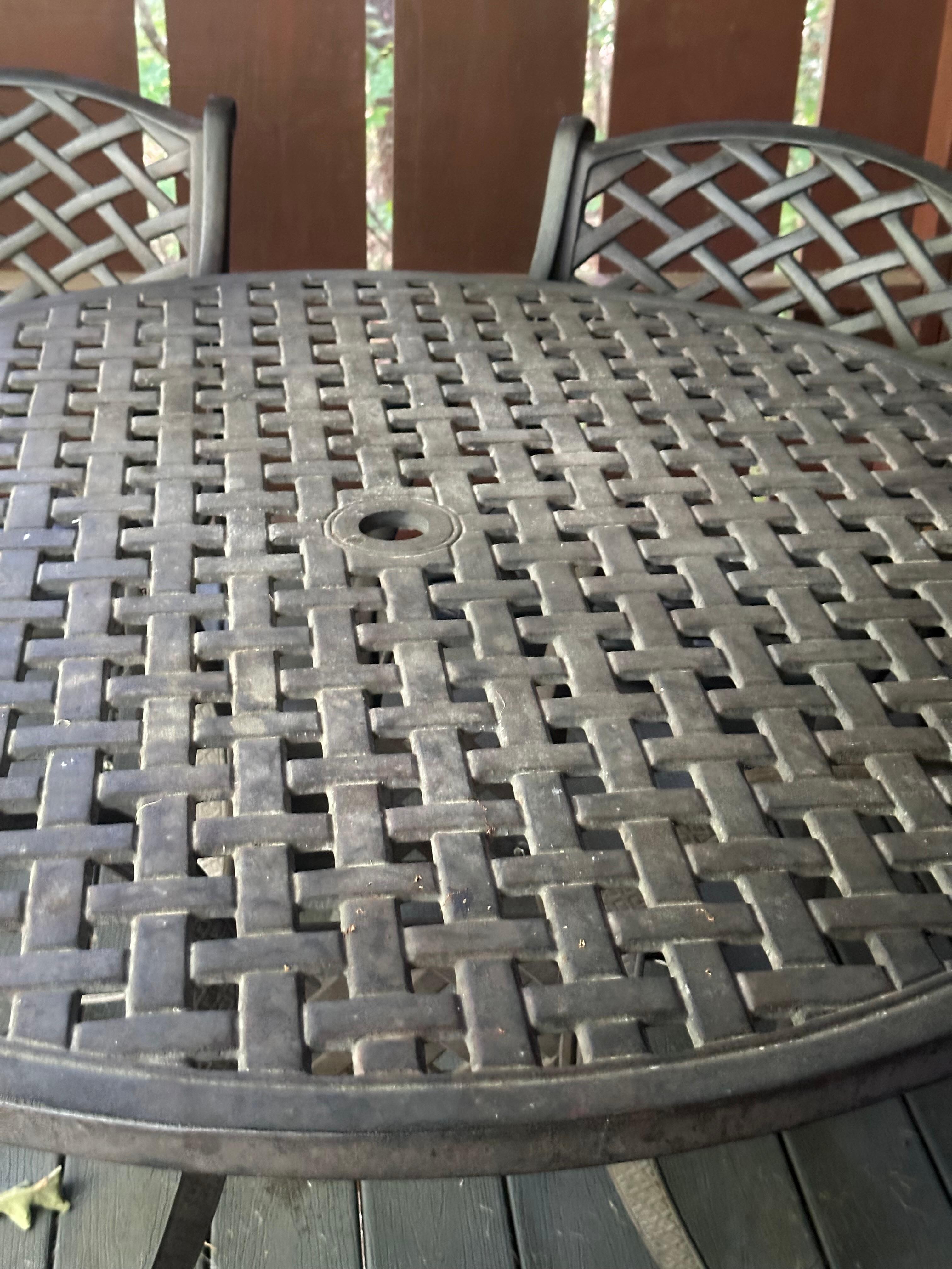 The furniture is worn and well used. Not like the pictures online