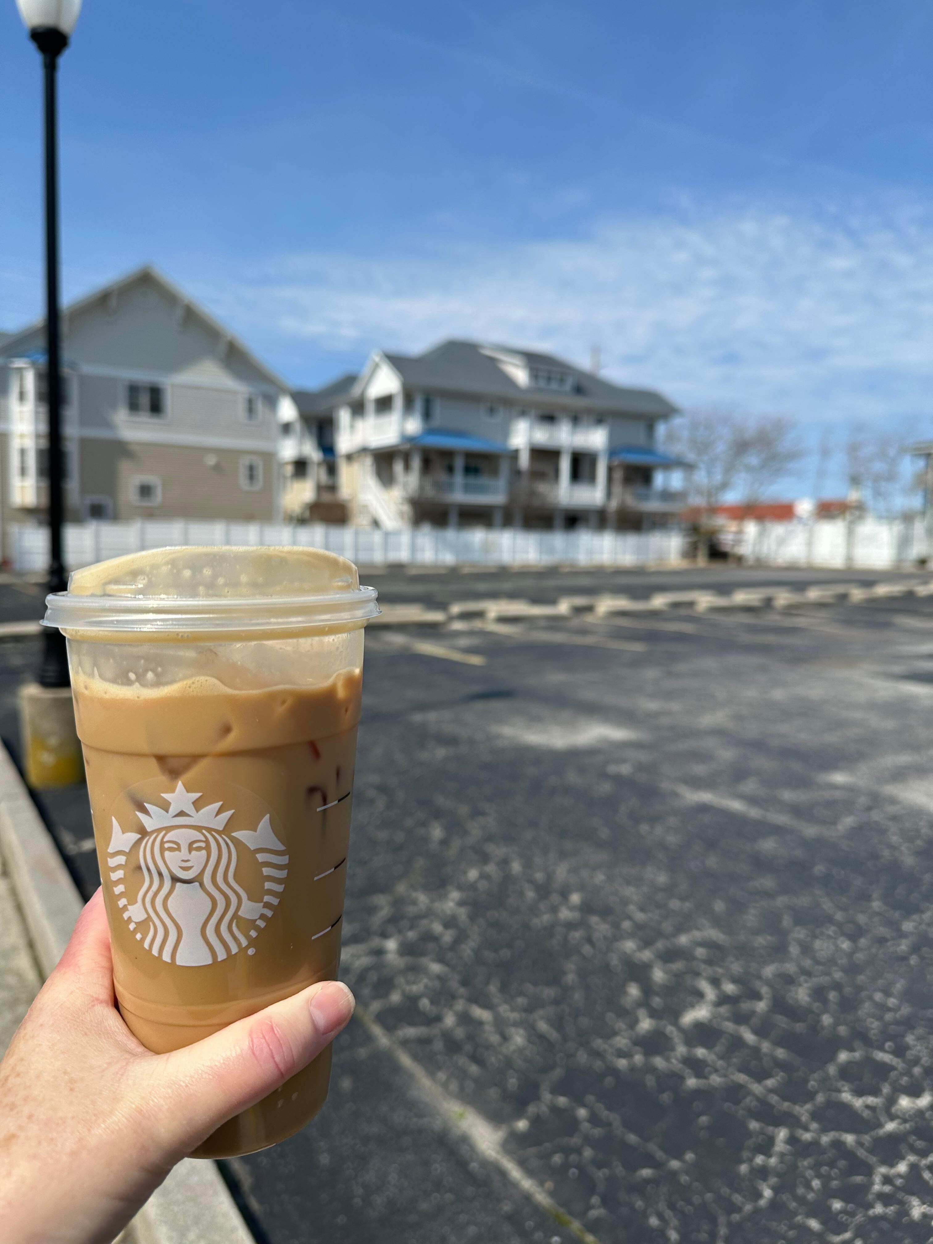 Starbucks across the parking lot