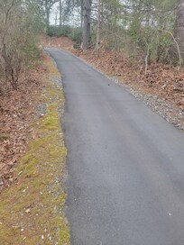 The small hill to get up to where vehicle was going to be parked.