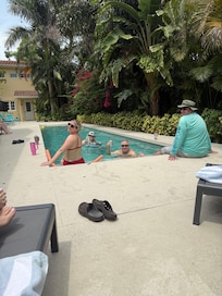 Relaxing day at pool