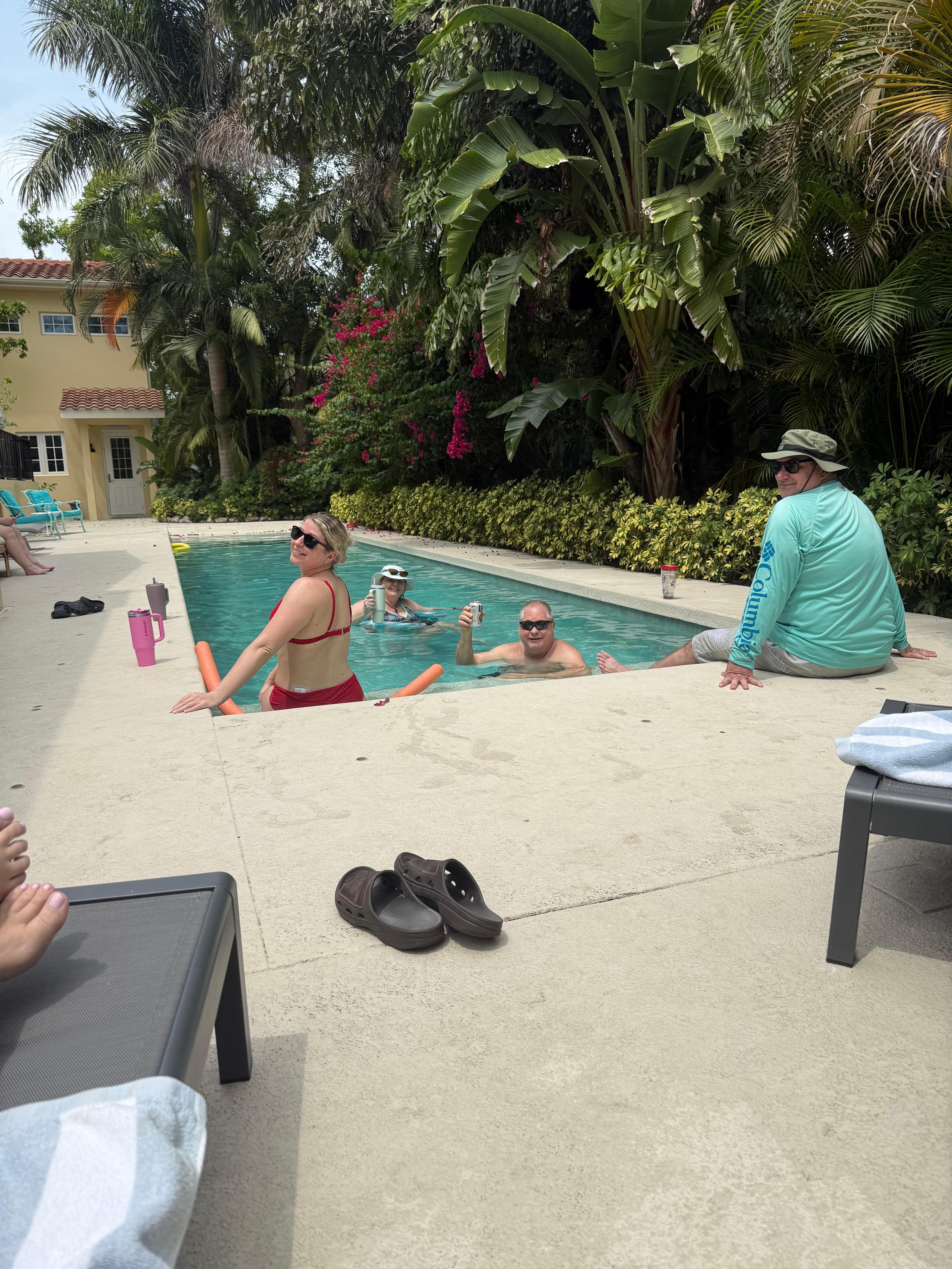 Relaxing day at pool