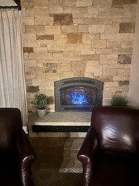 Fireplace in the living room