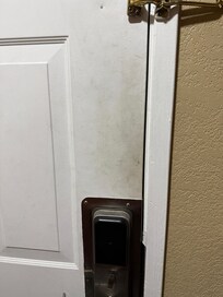 Back of door that was disgusting