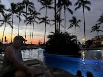 Sunset at pool