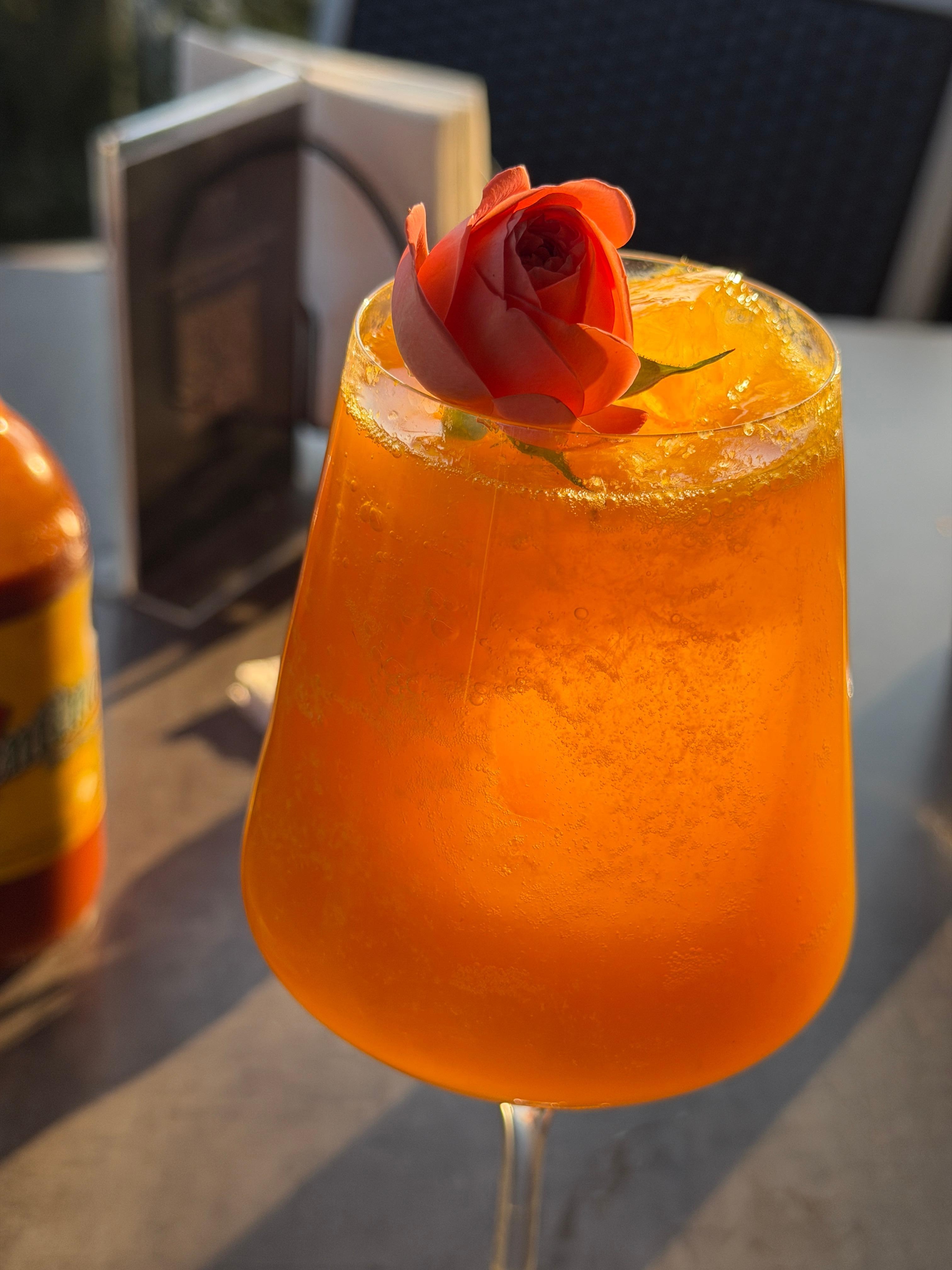 Mango mocktail from view lounge while we waited for room to be ready.