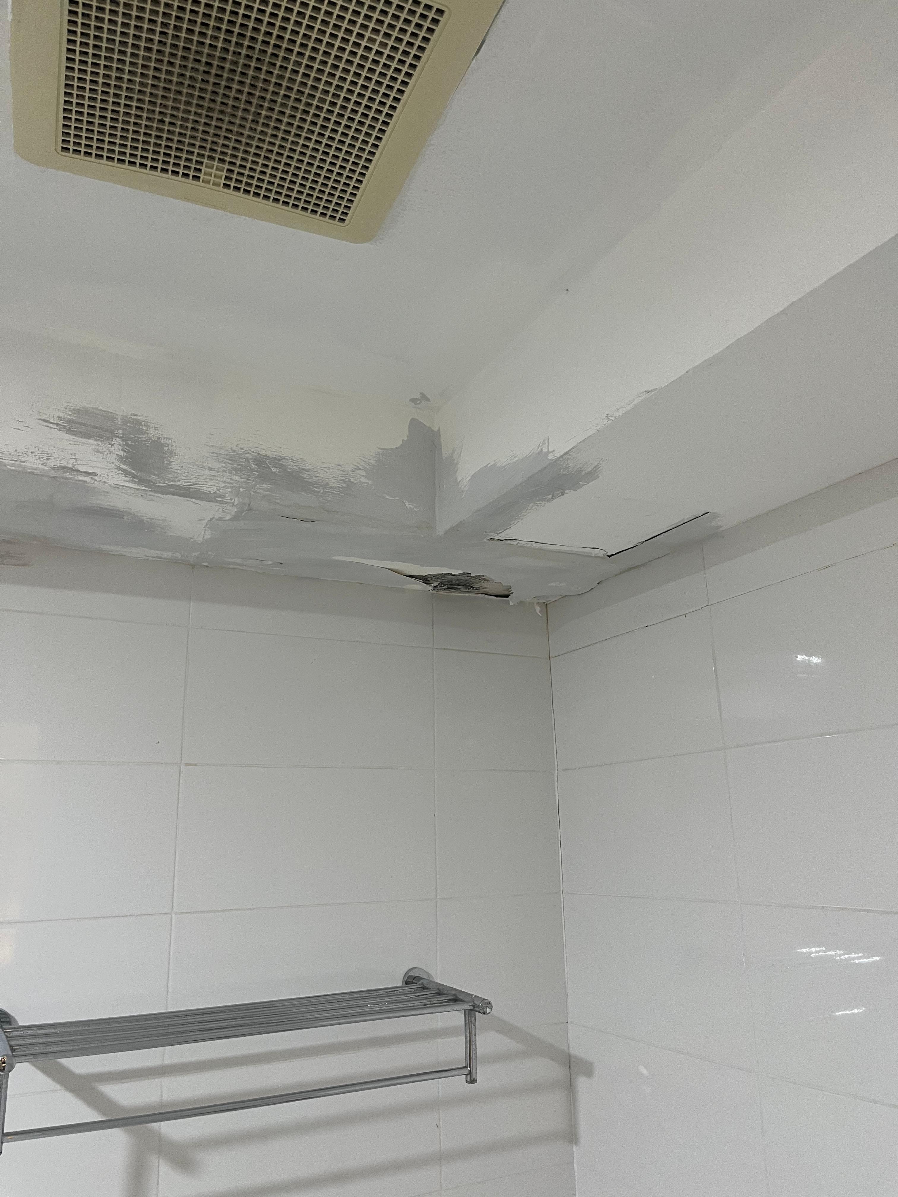 Leakage feom the washroom ceiling 