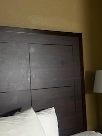 Bed had hand marks on it, such a disgusting room. Floor was dirty. Bathroom was filthy