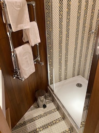 No shower door!