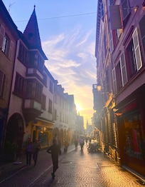 Streets in Petite France District.