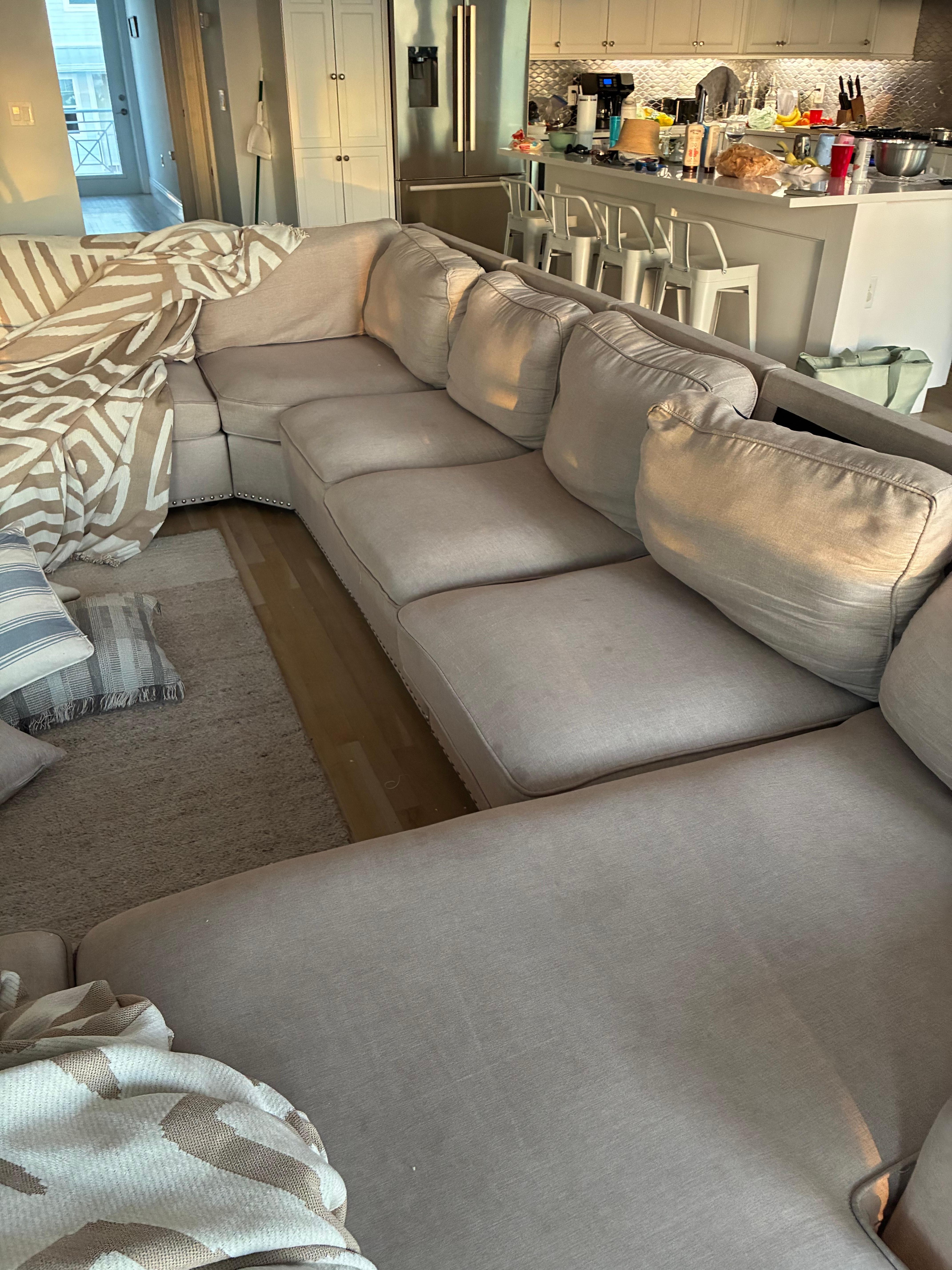 The couch in the great room where you spend 70% of you inside time is a disaster.