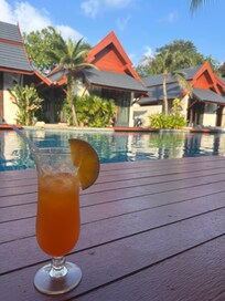 The deck of my pool suite