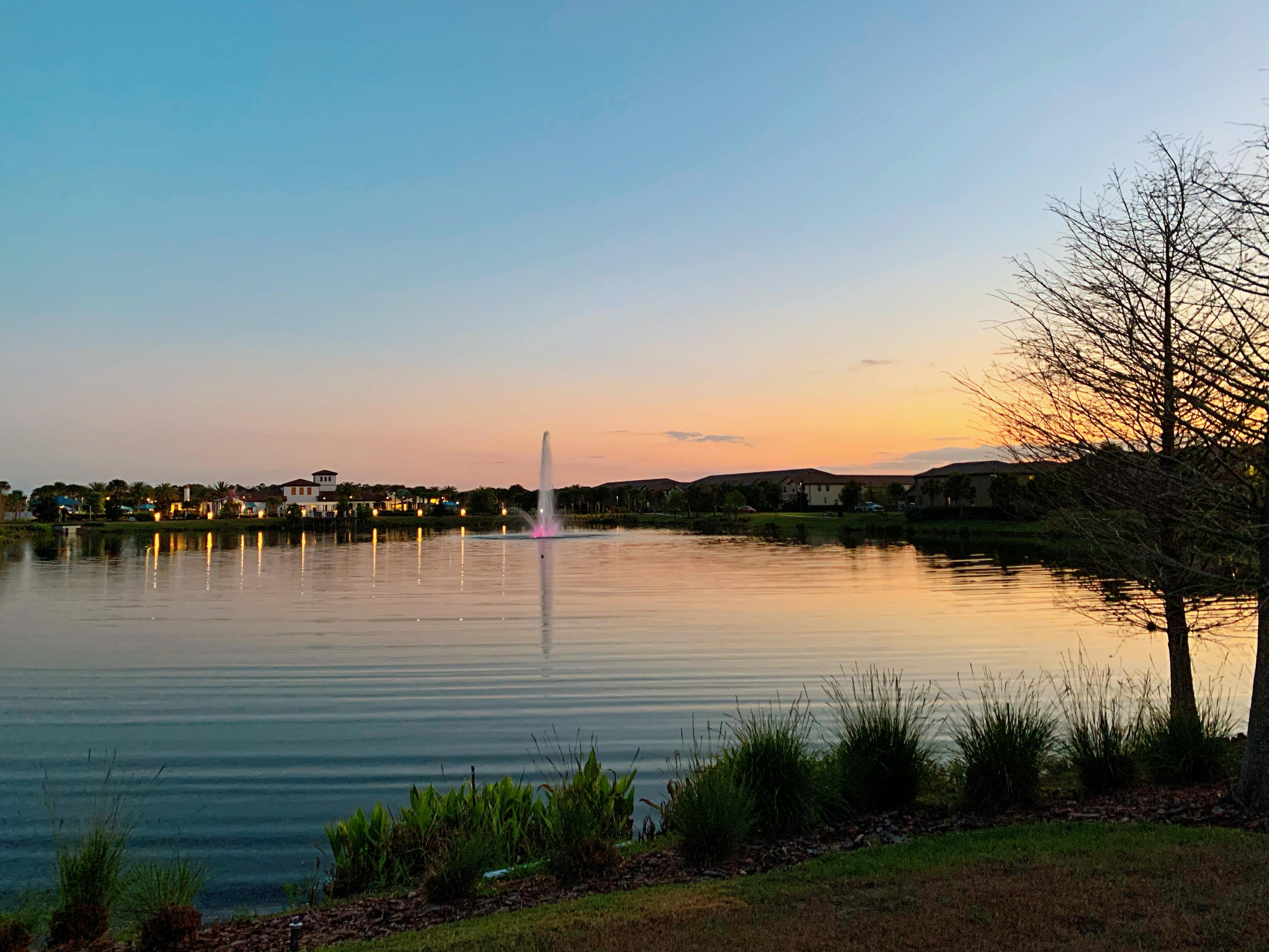 The big lake and clubhouse 