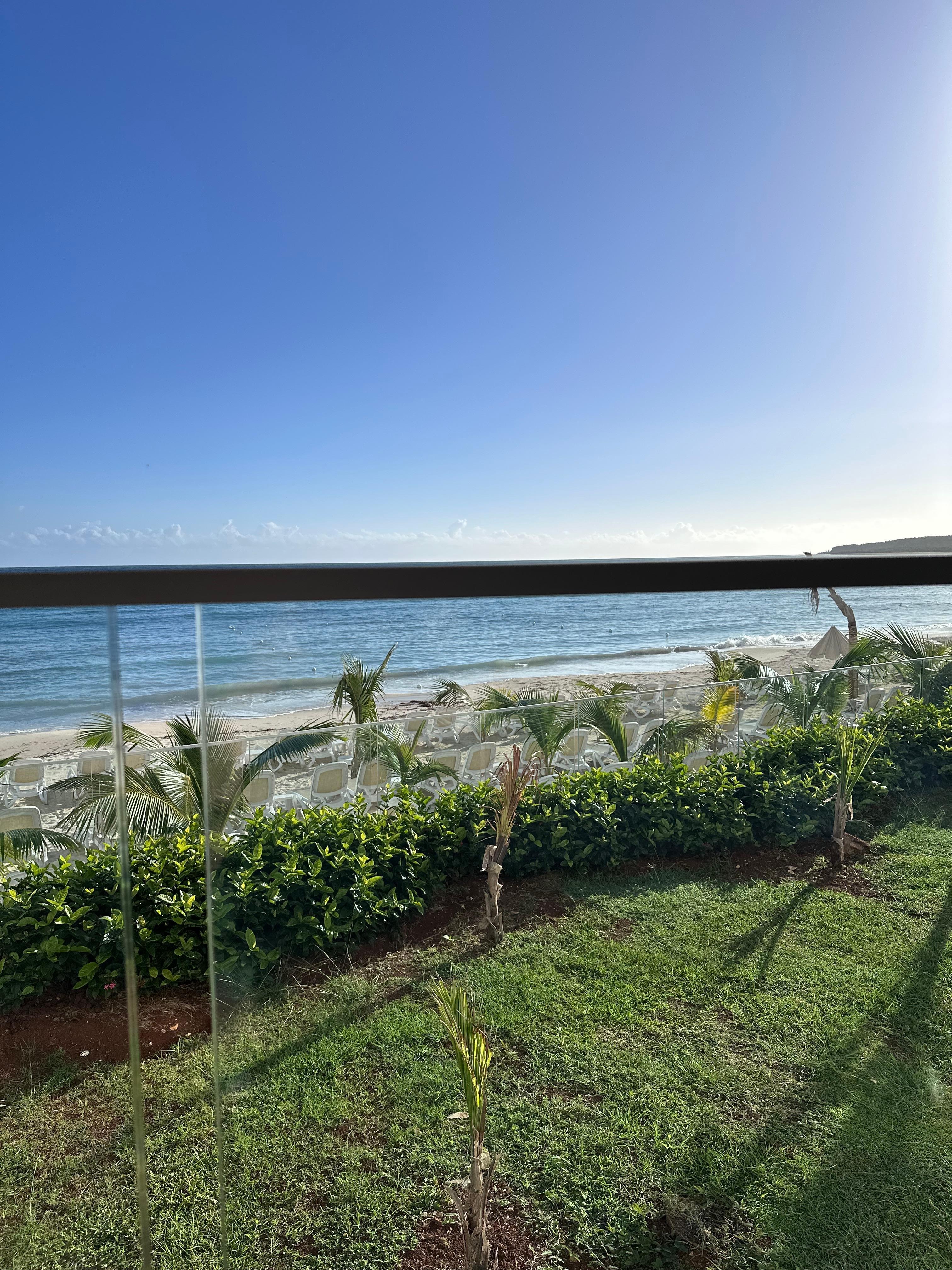 View from our room.   Partial beach view.  
