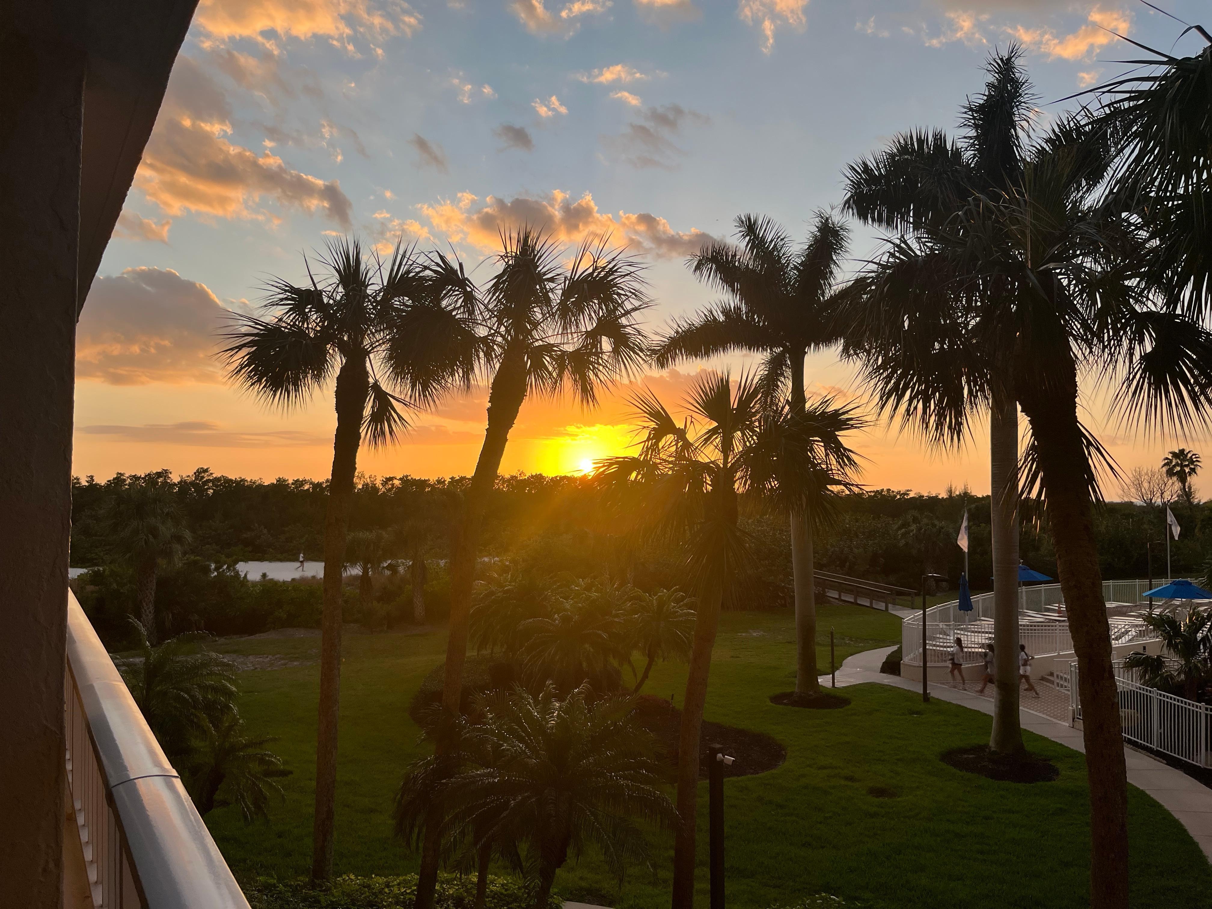 Sunsets from the balcony 