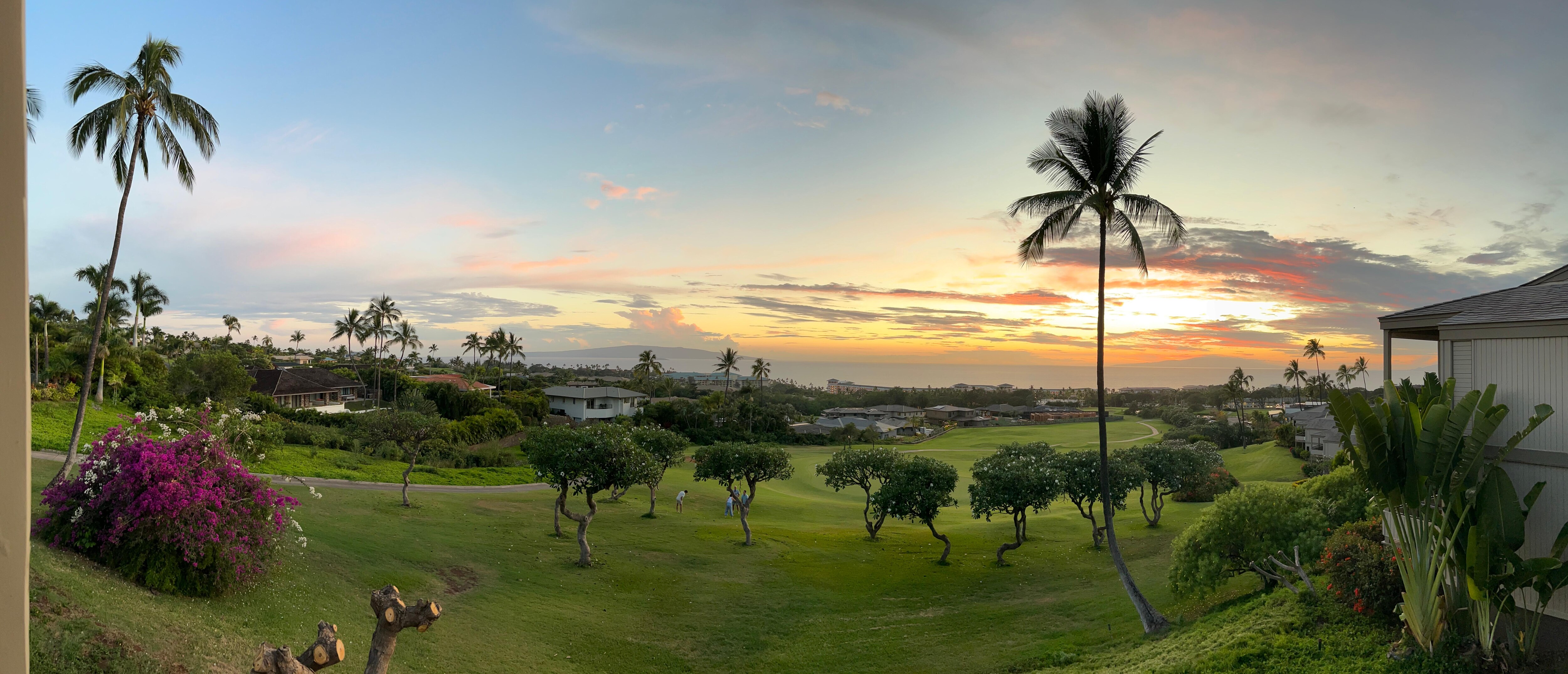 View of the sunset from this location.
