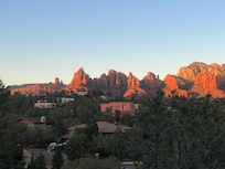 Golden hour from the porch