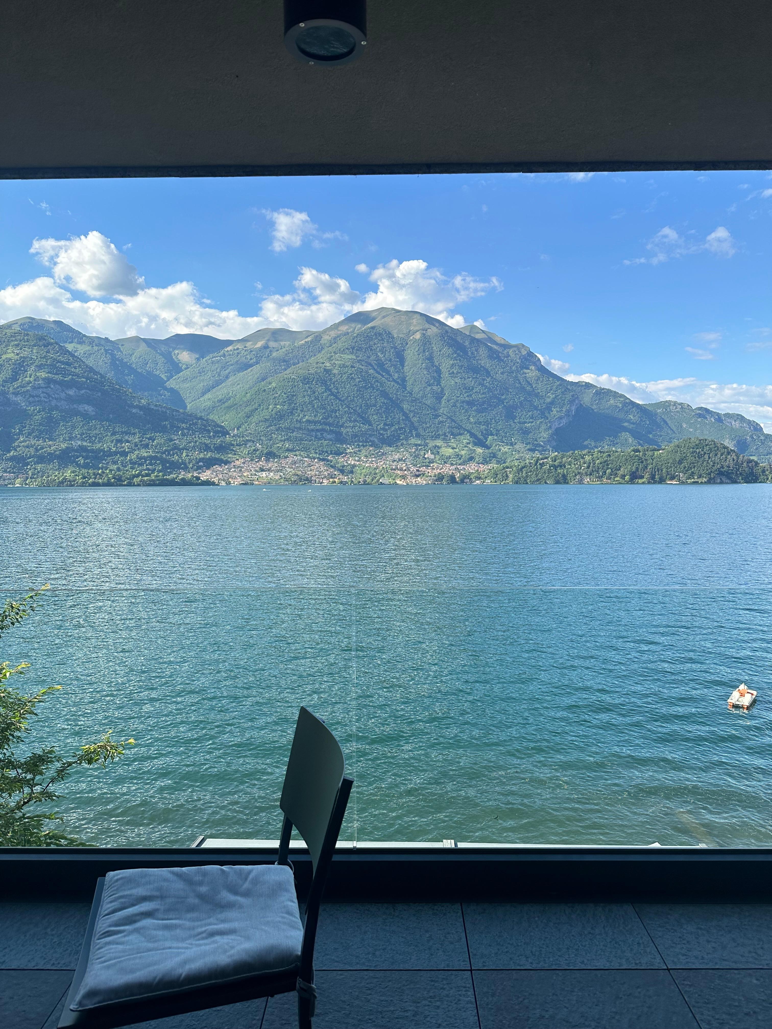 Vue de notre chambre avec balcon