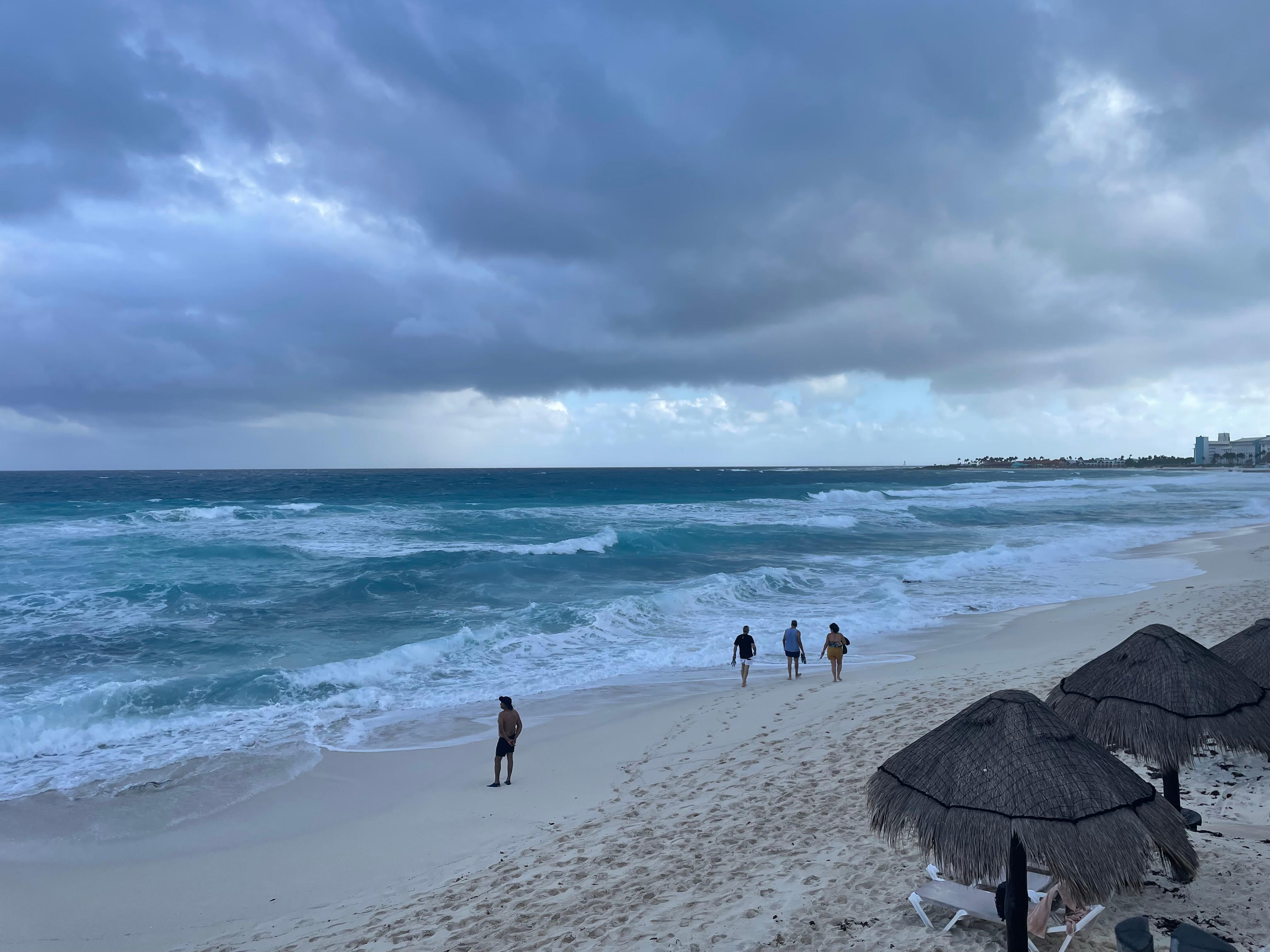 Beach right behind the pool