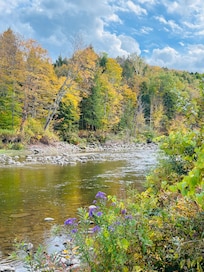 River behind hotel