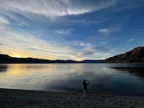 Fishing at the lake at sunset - only 2 minute walk!