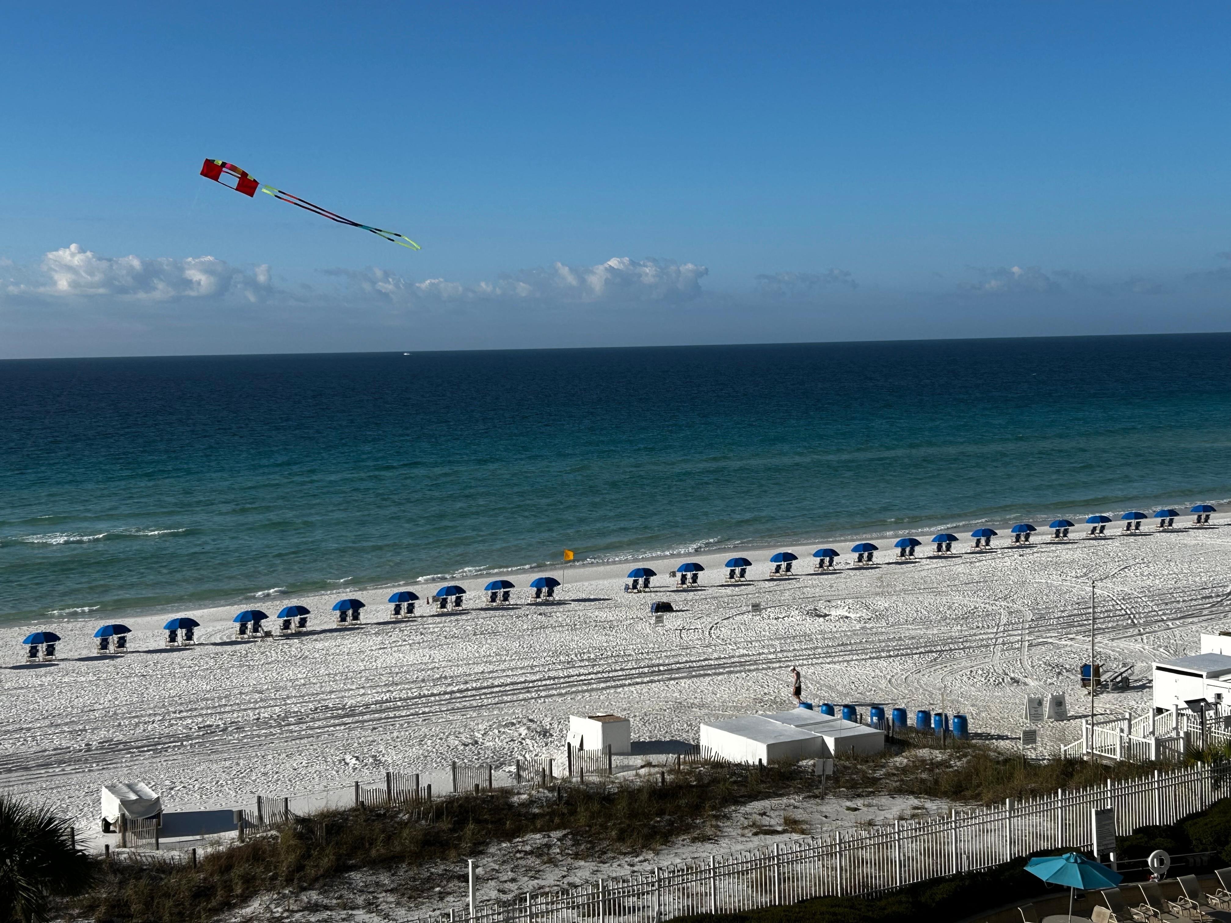From the balcony, beach view!