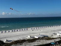 From the balcony, beach view!