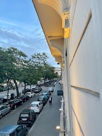 View from our room looking towards Arc de Triomphe