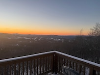 Sunset view after a light snow.