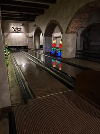 Speakeasy with two bowling lanes