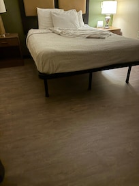 Bed was uncomfortable and felt like barracks.