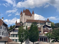 View of the castle from the town square