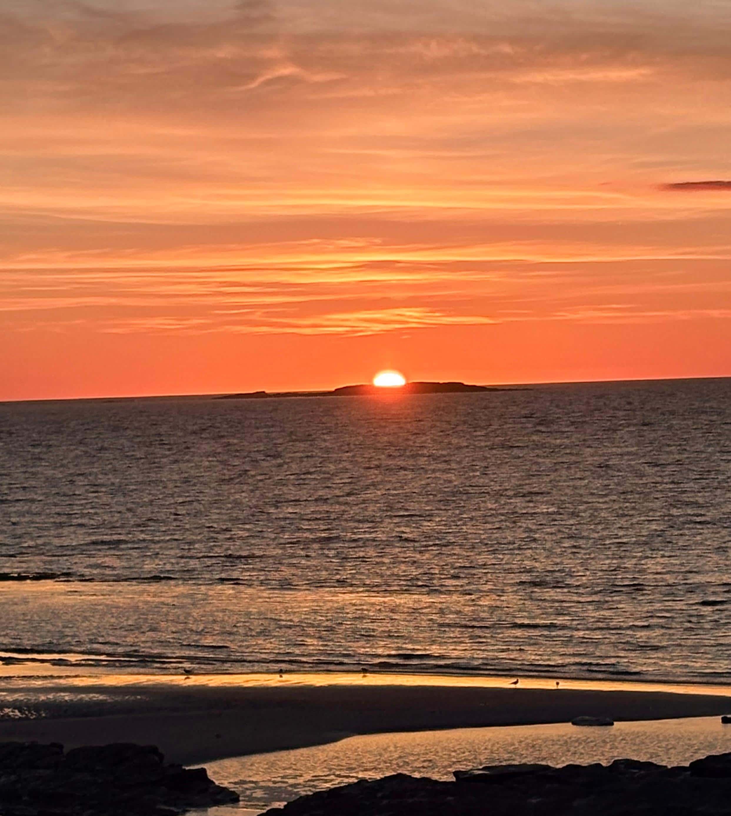 Sunset from back of cottage 