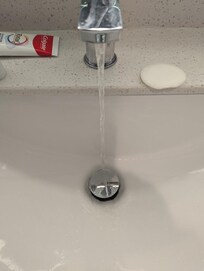 Minimal water pressure from sink.